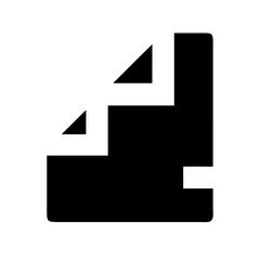 stairs glyph flat vector icon