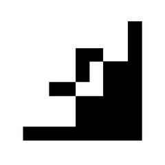 stairs glyph flat vector icon