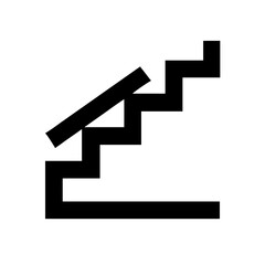 stairs glyph  flat vector icon