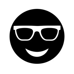 sunglasses glyph flat vector icon