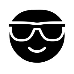 sunglasses glyph flat vector icon