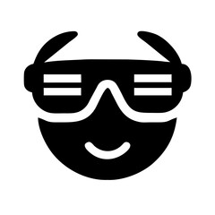 sunglasses glyph  flat vector icon