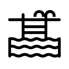 swimming pool glyph flat vector icon