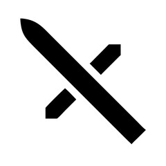 sword glyph  flat vector icon