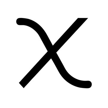 superscript glyph  flat vector icon