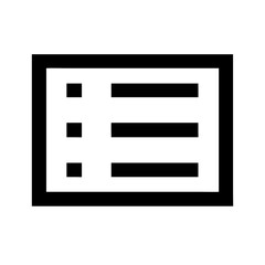 table list glyph flat vector icon