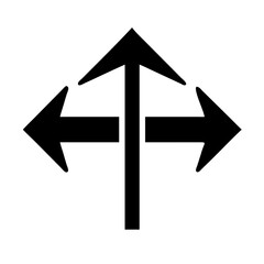 tent arrow left right glyph flat vector icon