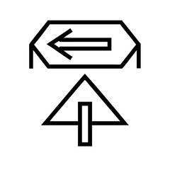 tent arrow left right glyph flat vector icon