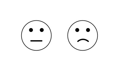 Sad Emoji Icon Set | Emotional Faces, Crying, Mood & Chat Reaction Icons