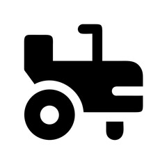 tractor glyph flat vector icon
