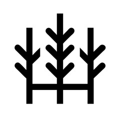 trees alt glyph flat vector icon