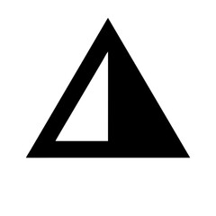 triangle glyph  flat vector icon