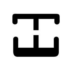 tty glyph  flat vector icon