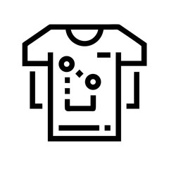 tshirt glyph flat vector icon