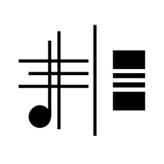 user music glyph flat vector icon