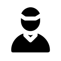 user police glyph flat vector icon