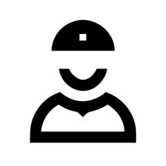 user police glyph flat vector icon