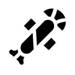 candy sweet glyph  flat vector icon