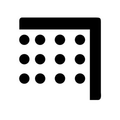 braille l glyph  flat vector icon