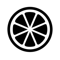 Obraz premium citrus slice glyph flat vector icon