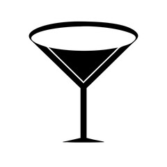 martini glass empty glyph  flat vector icon
