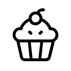 cupcake icon  flat vector icon
