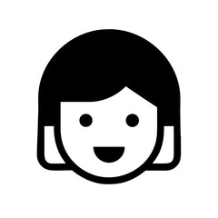 girl icon  flat vector icon