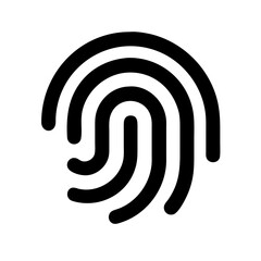 fingerprint icon flat vector icon