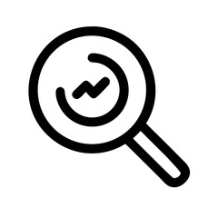 magnifying glass icon  flat vector icon