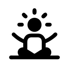 meditation icon  flat vector icon