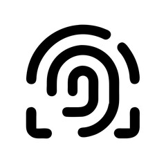 fingerprint icon  flat vector icon