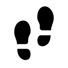 footprints icon  flat vector icon