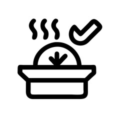 pre prepared meals icon flat vector icon