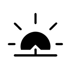 sunrise icon  flat vector icon