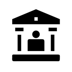museum icon  flat vector icon