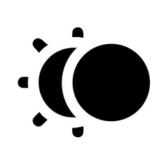 solar eclipse icon  flat vector icon