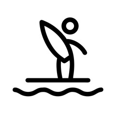 surf icon  flat vector icon