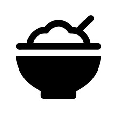 rice bowl icon  flat vector icon