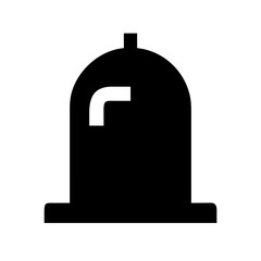 headstone icon  flat vector icon