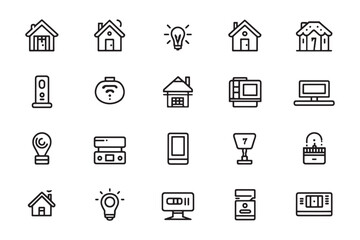 Minimalist 2D line art smart plug