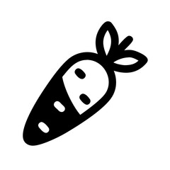 baby carrot icon  flat vector icon