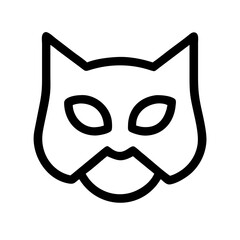 cat mask icon  flat vector icon