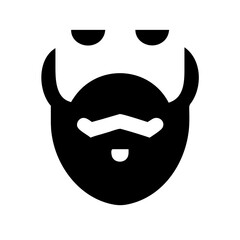 beard icon  flat vector icon