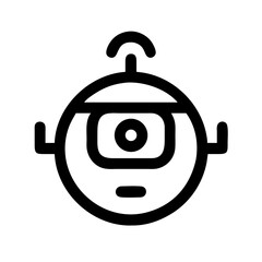 vacuum robot icon  flat vector icon