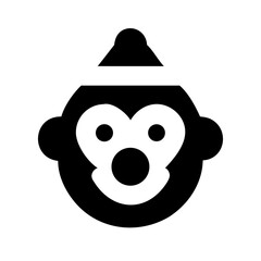 clown icon  flat vector icon