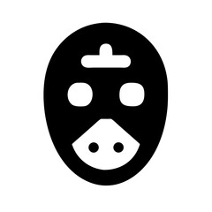 hockey mask icon  flat vector icon