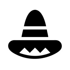 mexican hat icon  flat vector icon