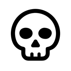 skull icon  flat vector icon