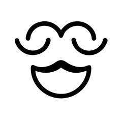 moustache icon  flat vector icon