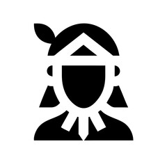 native american icon  flat vector icon
